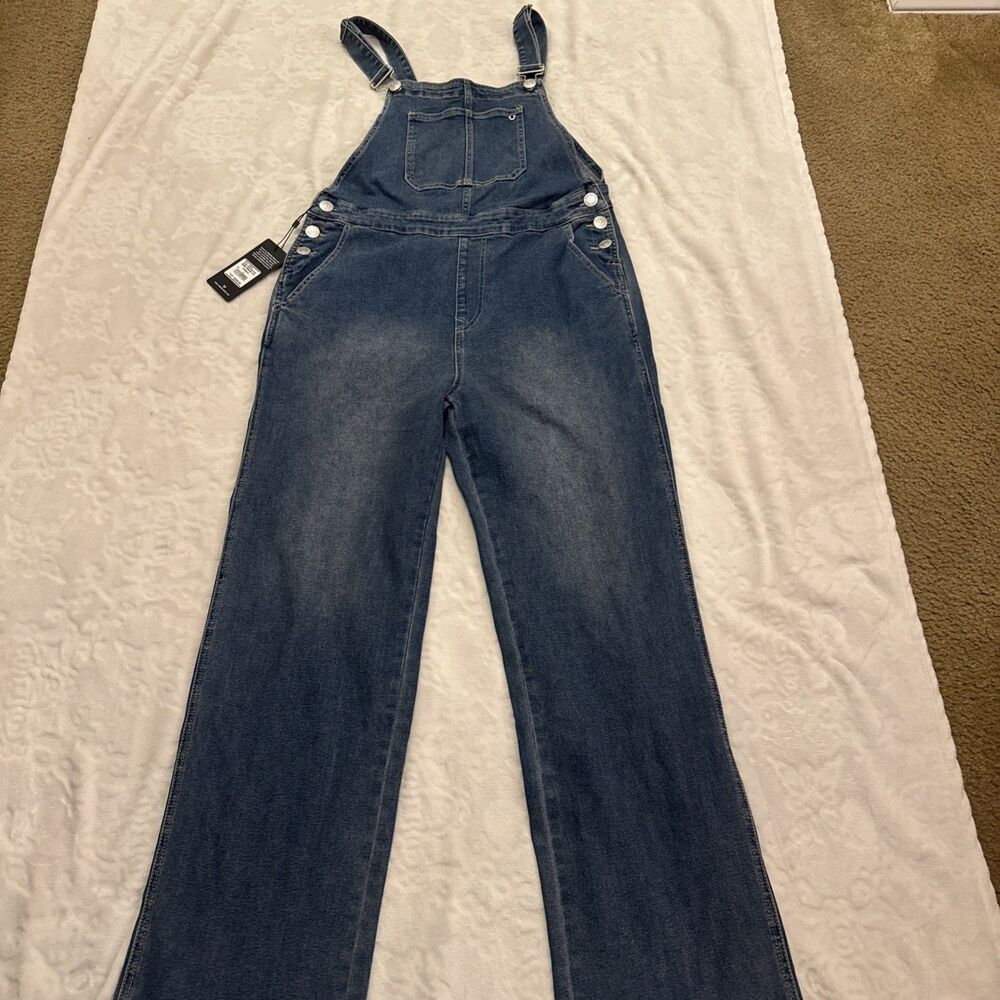 True Religion Women's Denims Straight Leg Overalls  size L - Picture 7 of 16